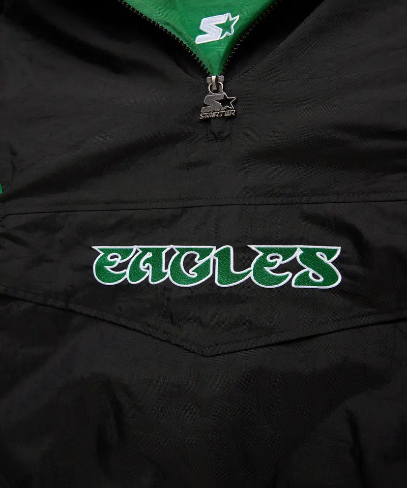 Homage X Starter Eagles Blackout Breakaway Pullover Jacket 3