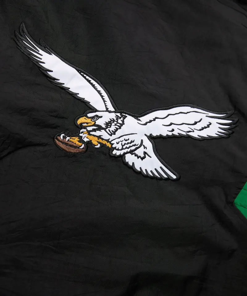 Homage X Starter Eagles Blackout Breakaway Pullover Jacket 5