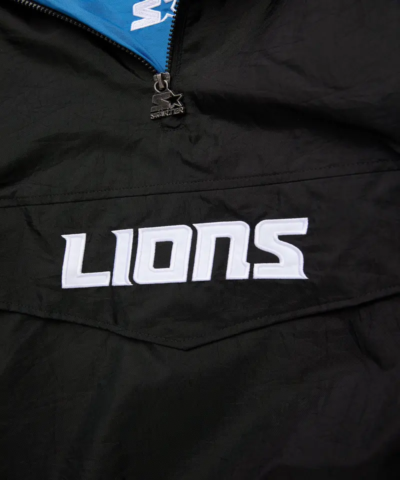 Homage X Starter Lions Blackout Breakaway Pullover Jacket 3