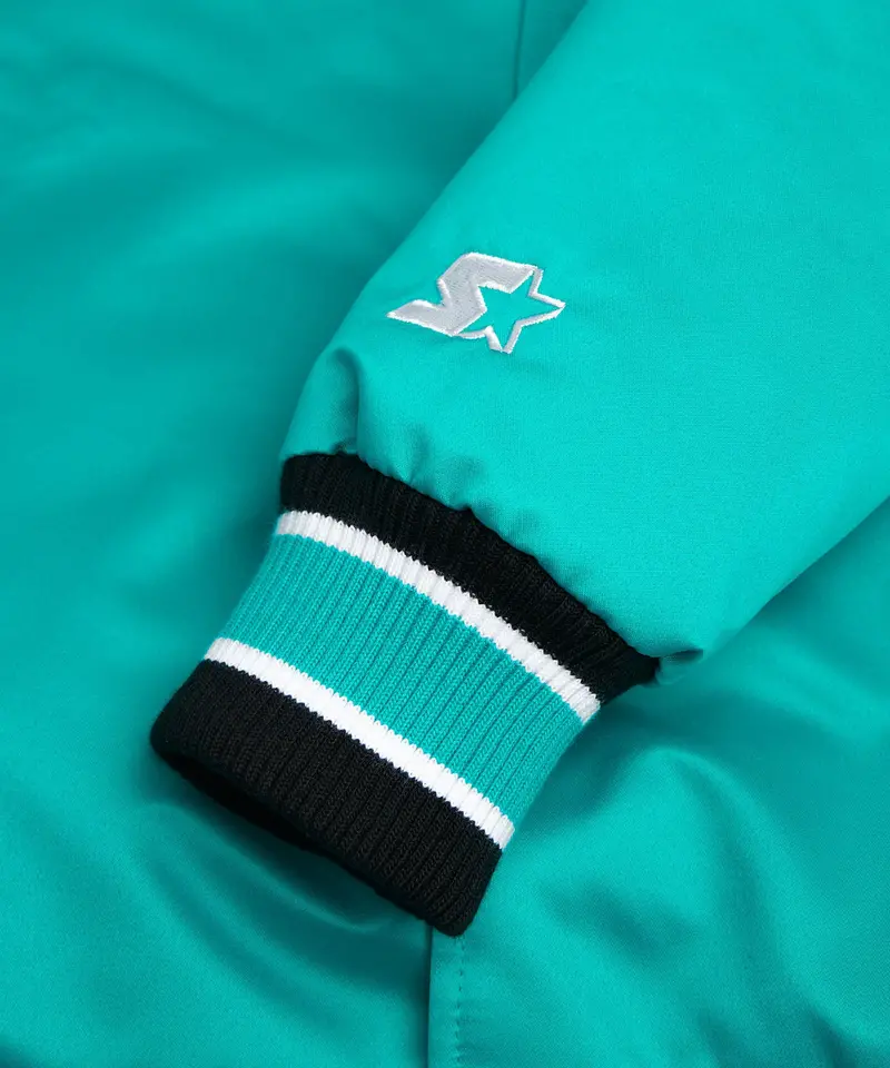 Homage X Starter Marlins Heavyweight Satin Jacket 3