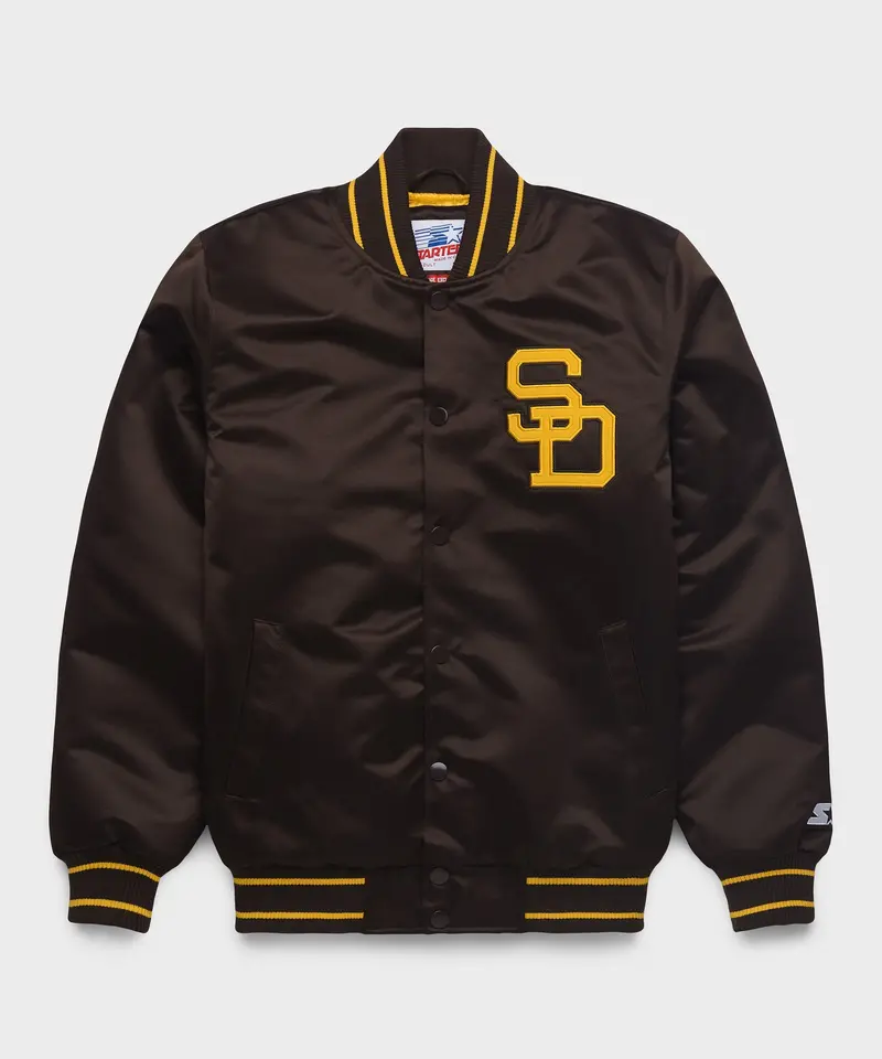 Homage X Starter Padres Heavyweight Satin Jacket 1