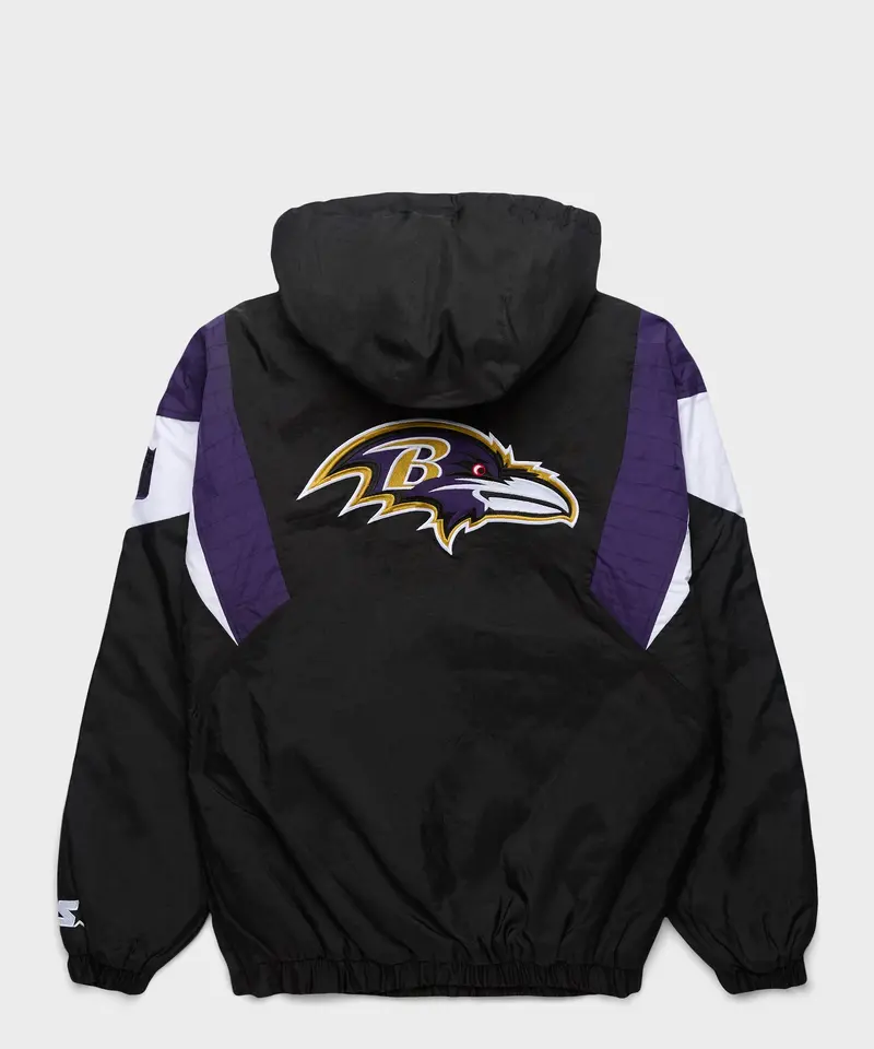 Homage X Starter Ravens Blackout Breakaway Pullover Jacket 2