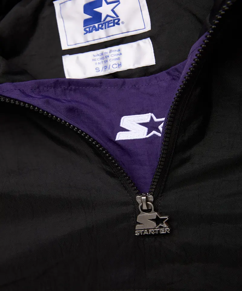 Homage X Starter Ravens Blackout Breakaway Pullover Jacket 4