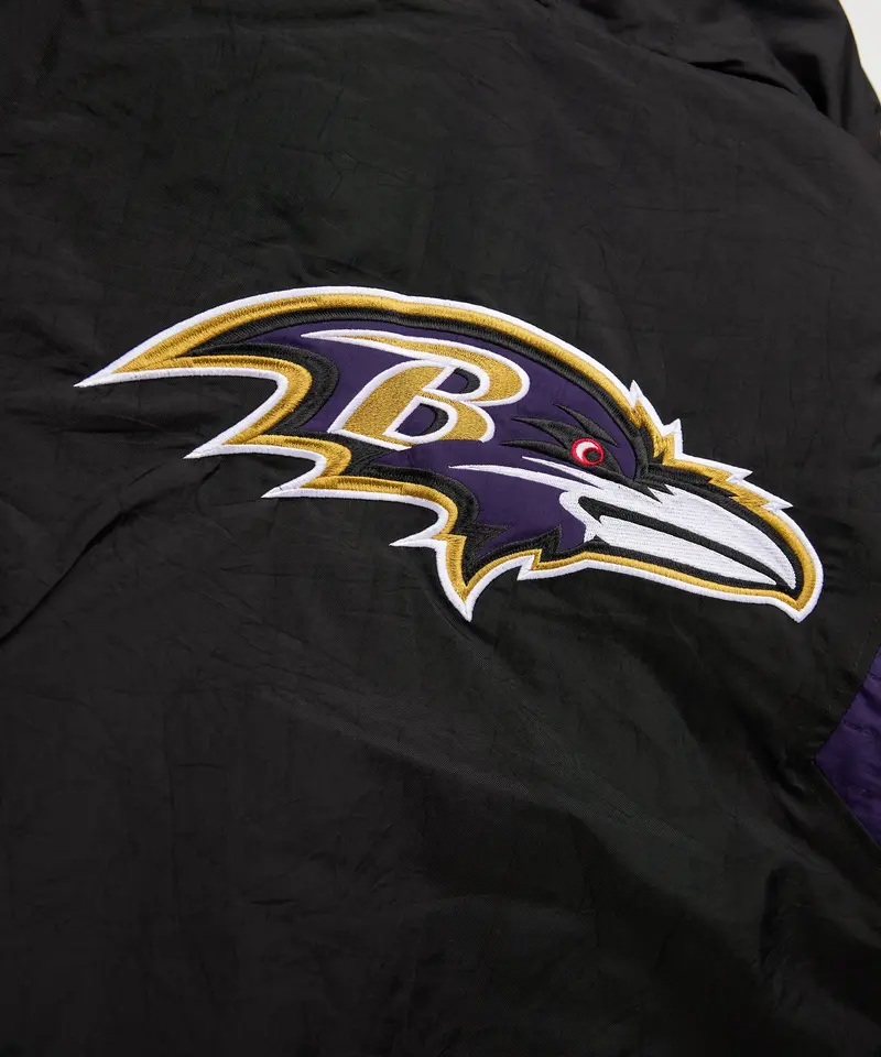 Homage X Starter Ravens Blackout Breakaway Pullover Jacket 5