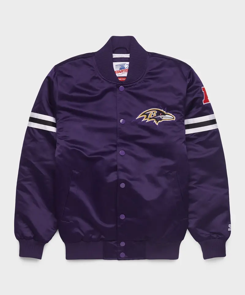 Homage X Starter Ravens Heavyweight Satin Jacket 1