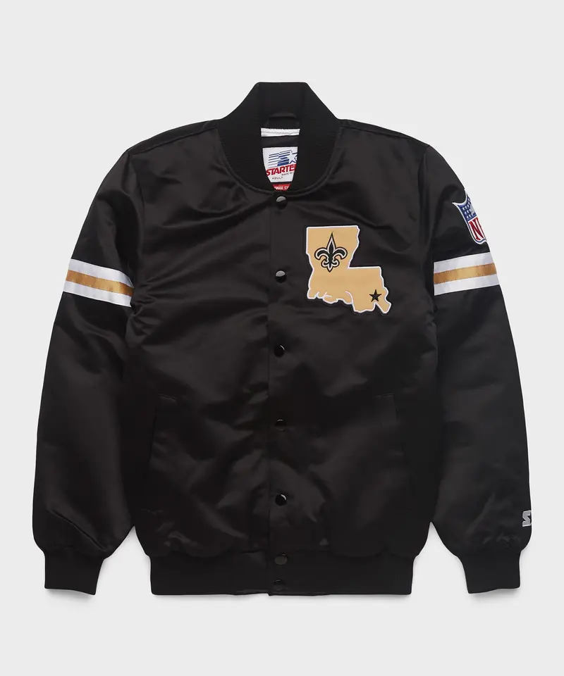 Homage X Starter Saints Heavyweight Satin Jacket 1