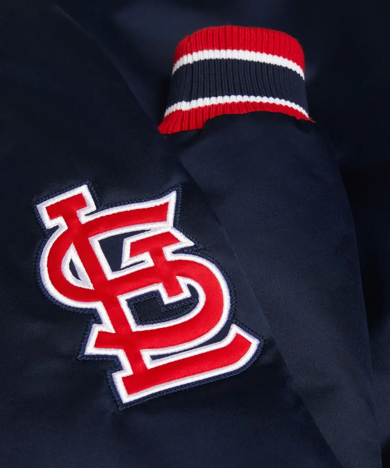 Homage X Starter St. Louis Cardinals Heavyweight Satin Jacket 6