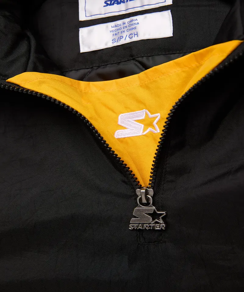 Homage X Starter Steelers Blackout Breakaway Pullover Jacket 3