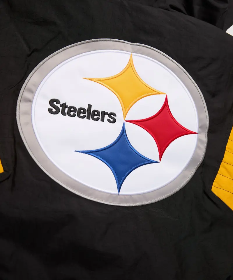 Homage X Starter Steelers Blackout Breakaway Pullover Jacket 5
