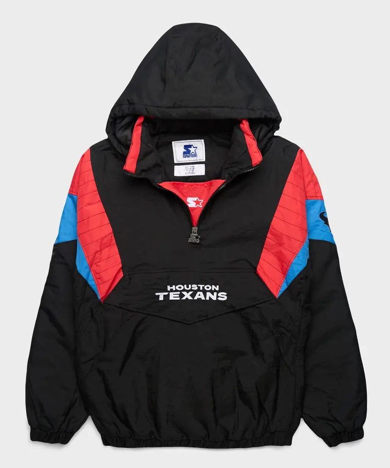 Homage X Starter Texans Blackout Breakaway Pullover Jacket 1