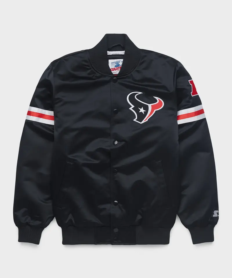Homage X Starter Texans Heavyweight Satin Jacket 1