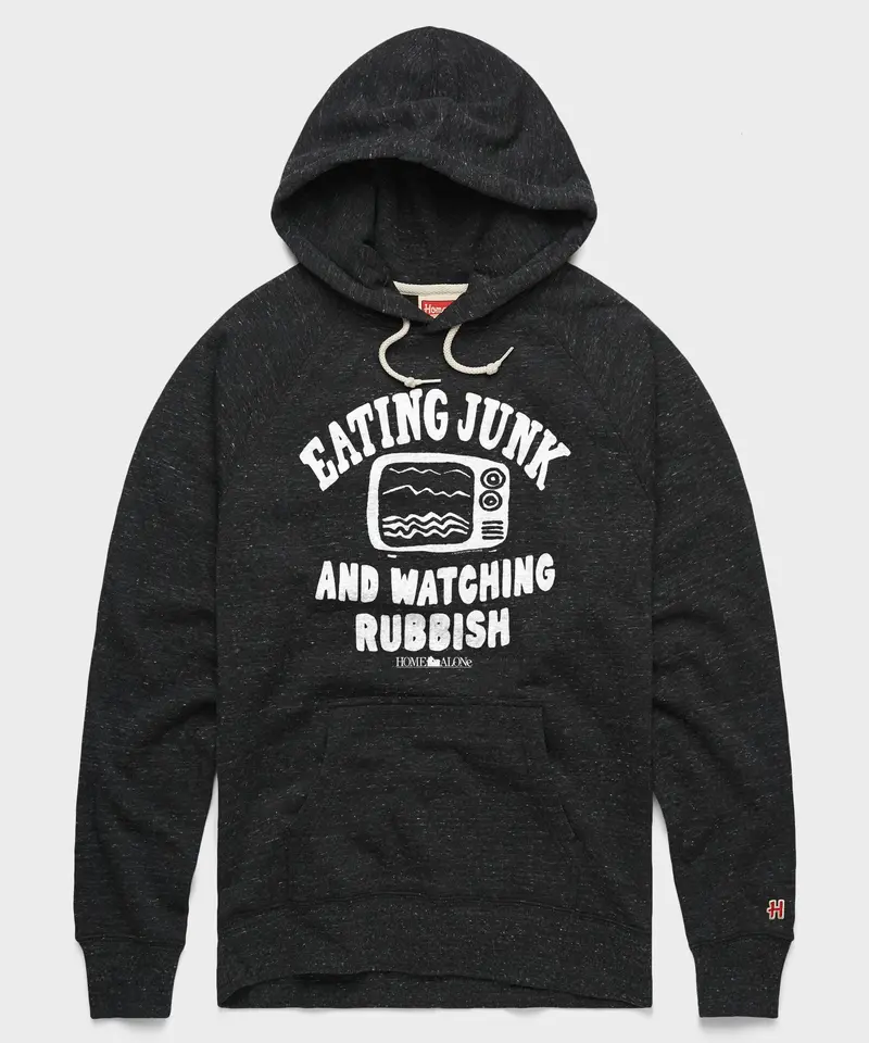 Home Alone Eating Junk And Watching Rubbish Hoodie 1