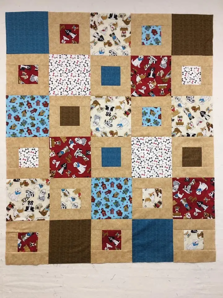 Home Is Where The Dog Is.  Pattern Sheryl, Size 48 X 57. 1