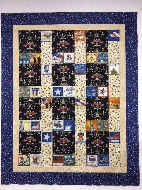 Home Of The Brave (Black) Kit With Pattern 48 X 60. 1