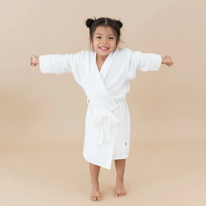 Hooded Bath Robe In Cloud 1