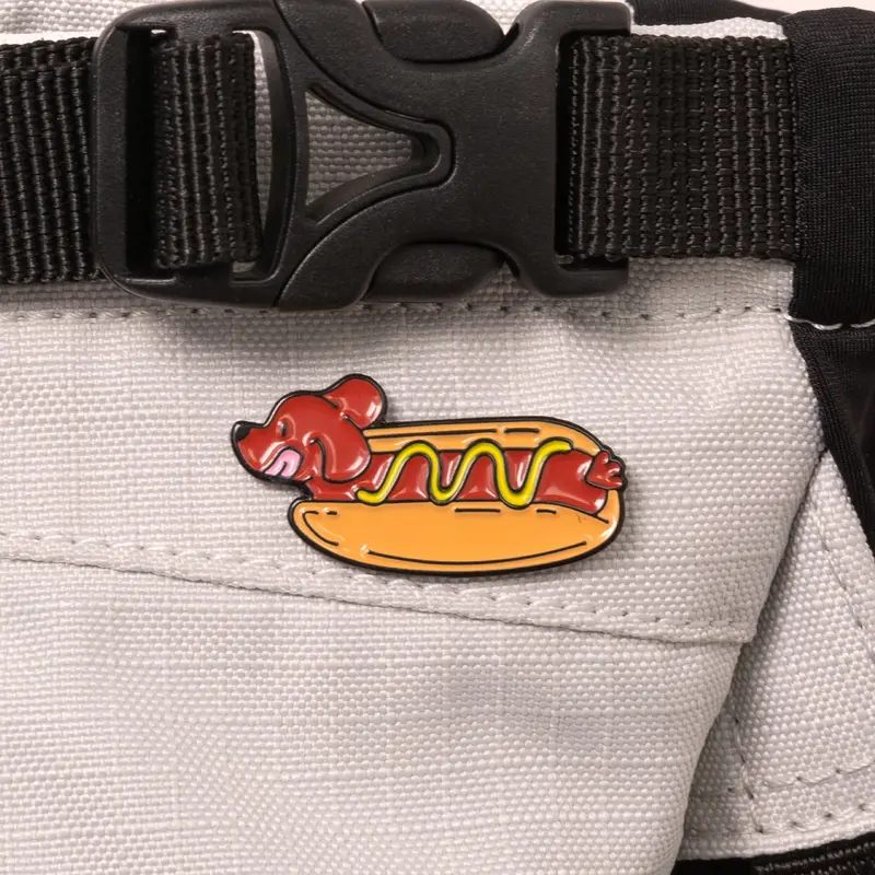 Hot Dog Dachshund Enamel Pin 1