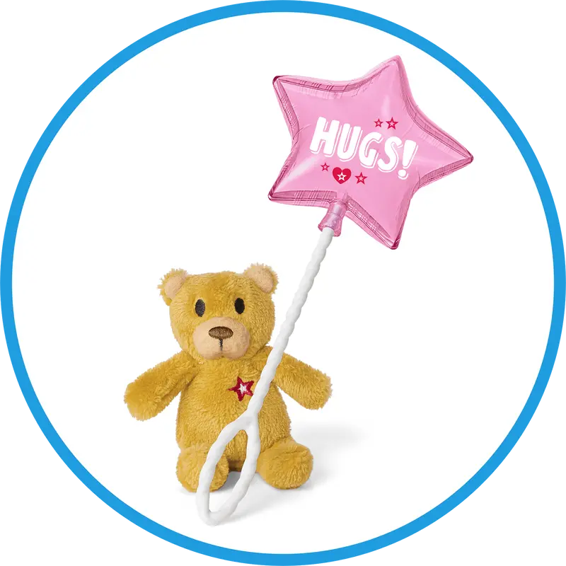 Hugs And Well Wishes Balloon & Bear For 18” Dolls 1