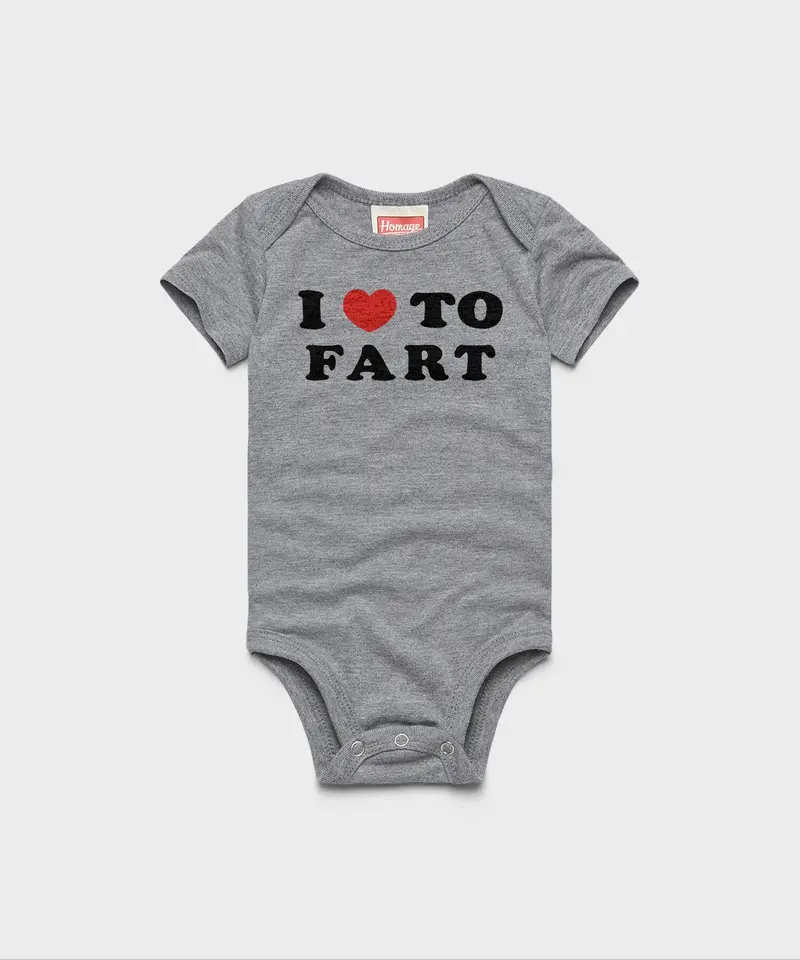 I Heart To Fart Baby One Piece 1
