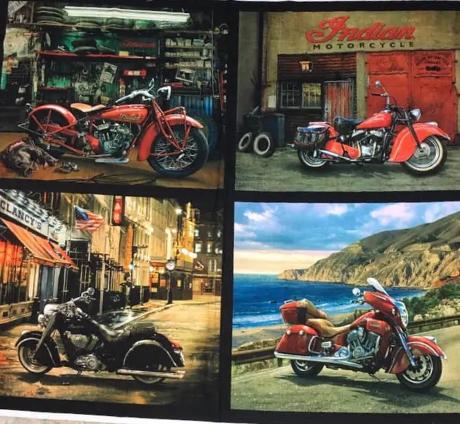 Indian Motorcycle Panel By Riley Blake Designs 1