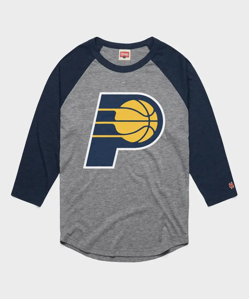 Indiana Pacers Logo Raglan 1