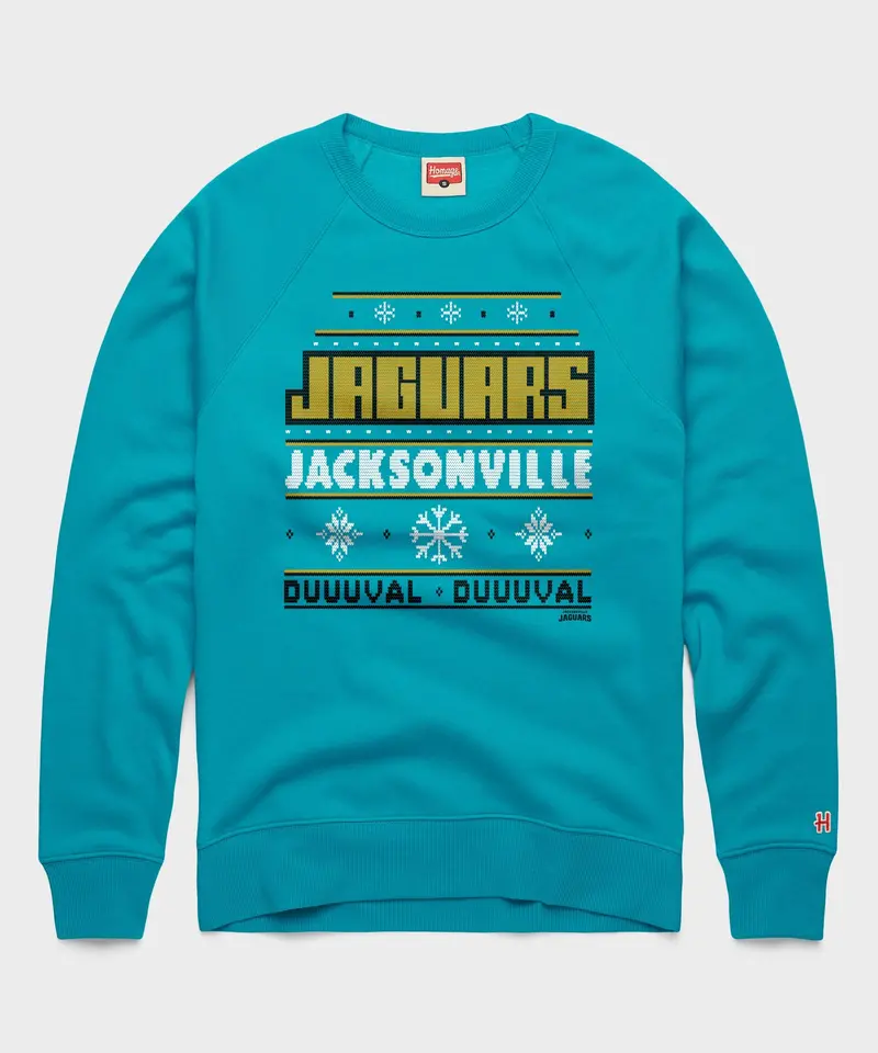 Jacksonville Jaguars Holiday Crewneck 1