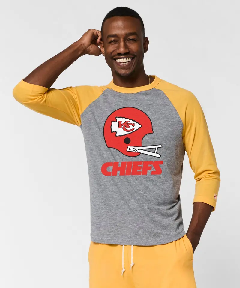 Kansas City Chiefs Big Helmet Raglan 3