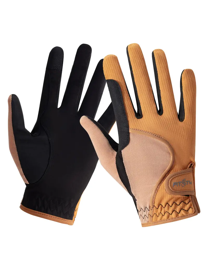 Kids Gloves With Mesh Equestrian Cycling 1