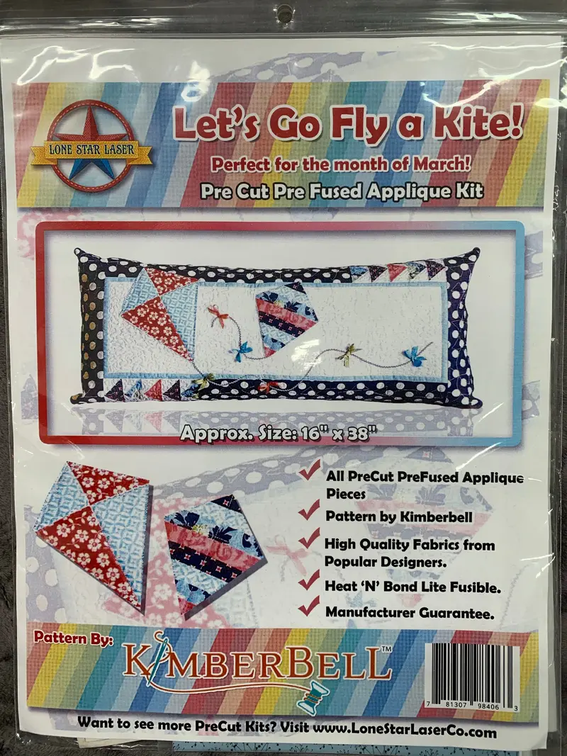Kimber Bell Pre Cut Fused Applique Kit, Let's Go Fly A Kite! 1