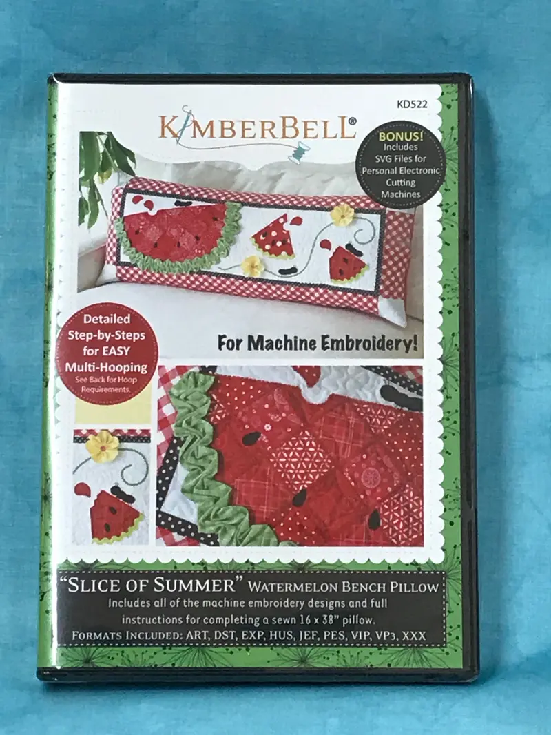 Kimberbell - Slice Of Summer Bench Pillow, For Machine Embroidery Cd.  - Kd522 1