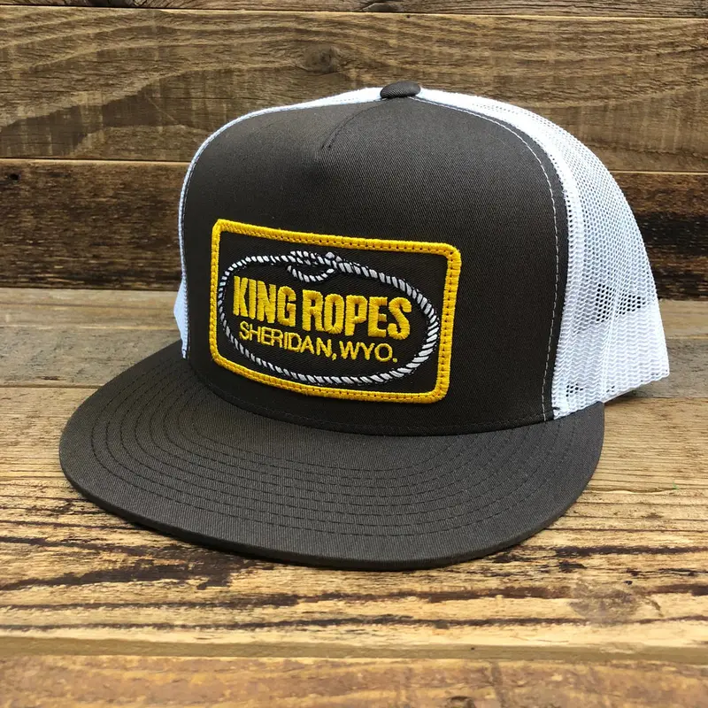 King Trucker Hat - Patch Brown/White 1