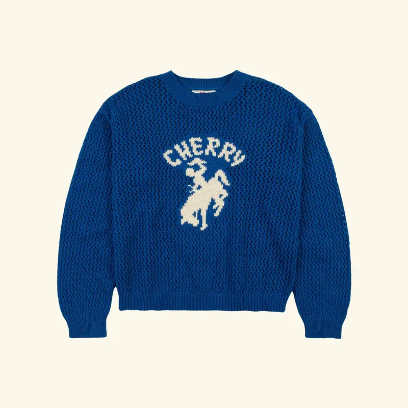 Knit Western Crew (Royal Blue) 1