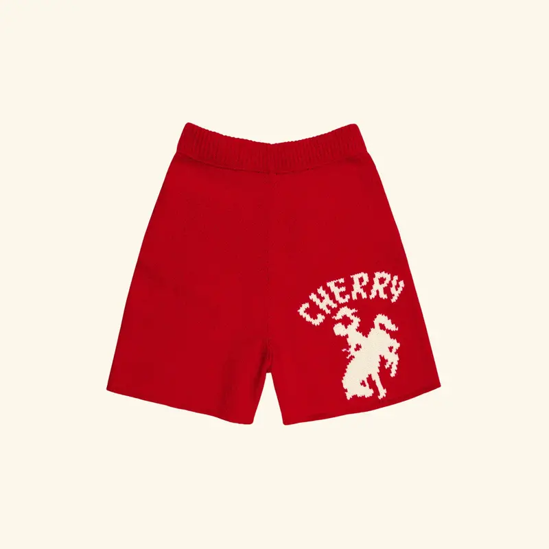 Knit Western Shorts (Red) 1
