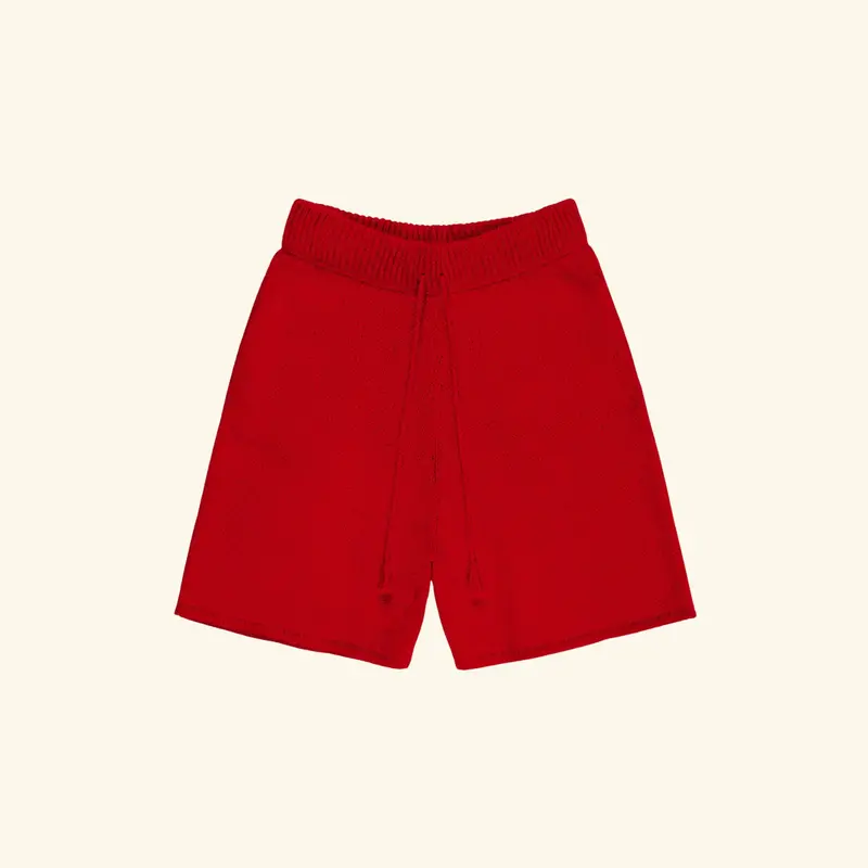 Knit Western Shorts (Red) 2