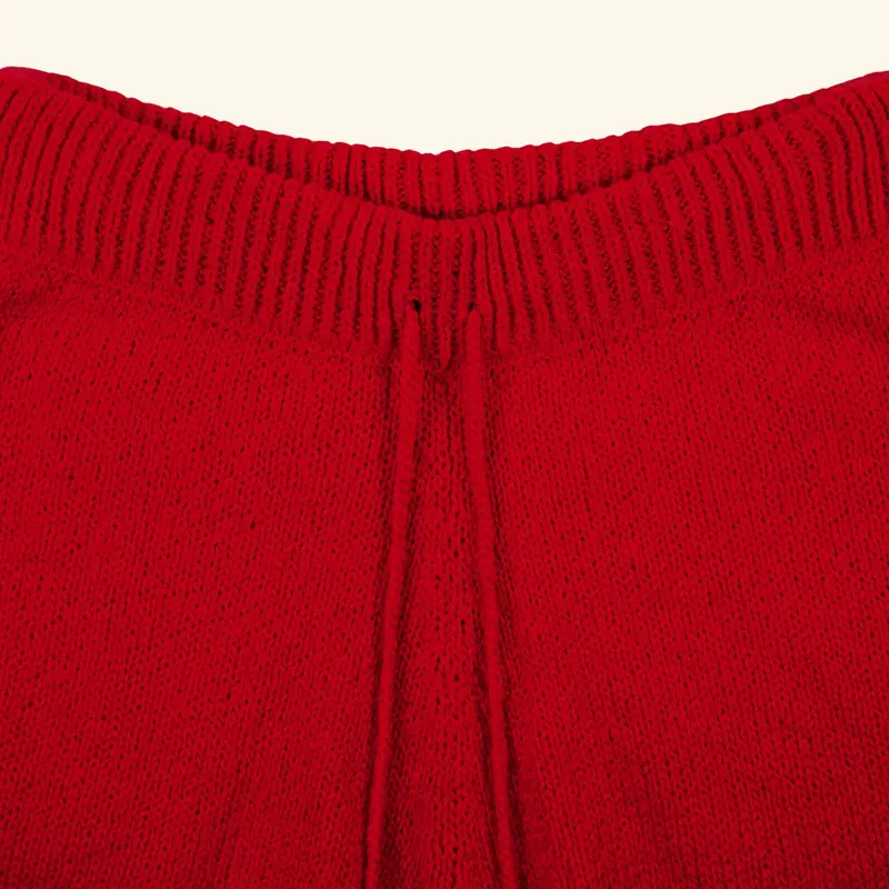 Knit Western Shorts (Red) 5