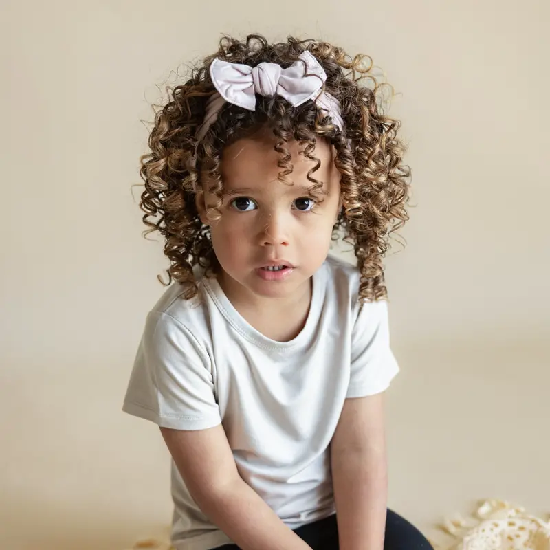 Knotted Bow Headband In Blush 1