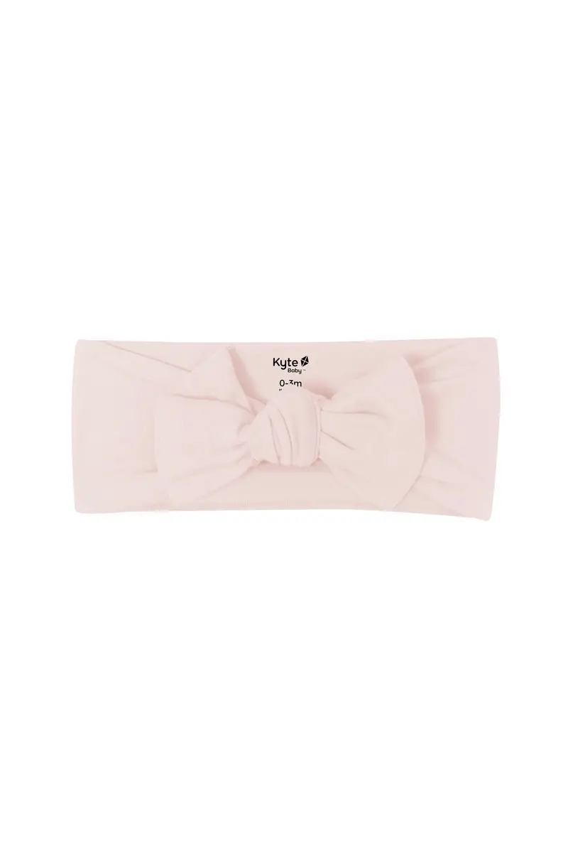 Knotted Bow Headband In Blush 2