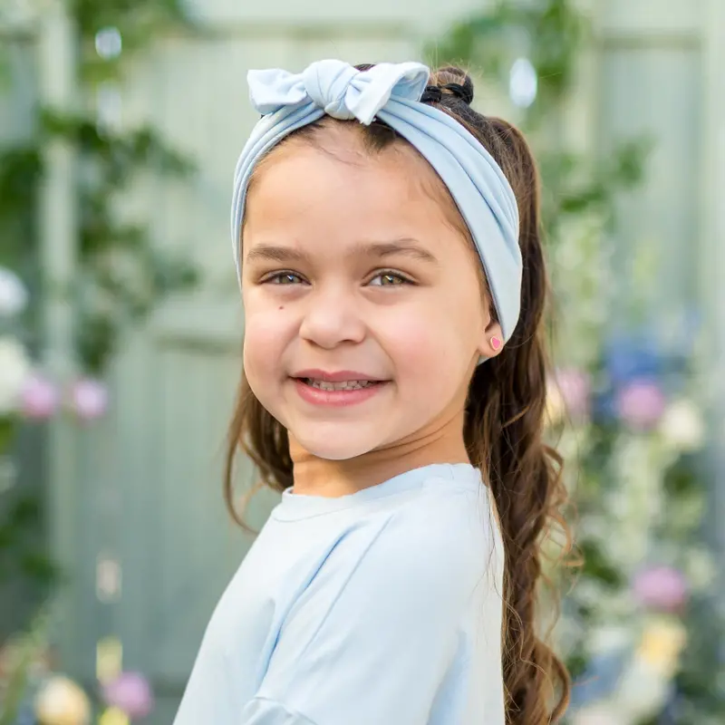 Knotted Bow Headband In Breeze 1