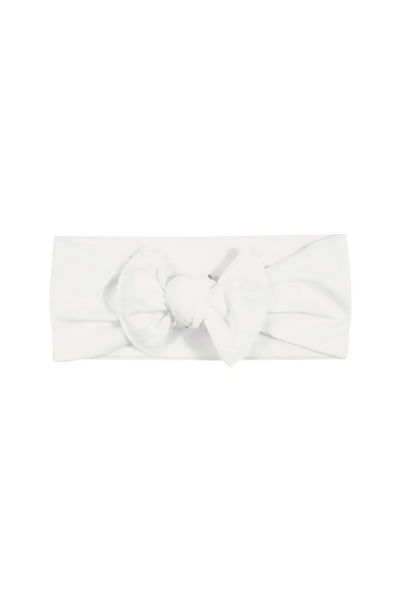 Knotted Bow Headband In Cloud 2