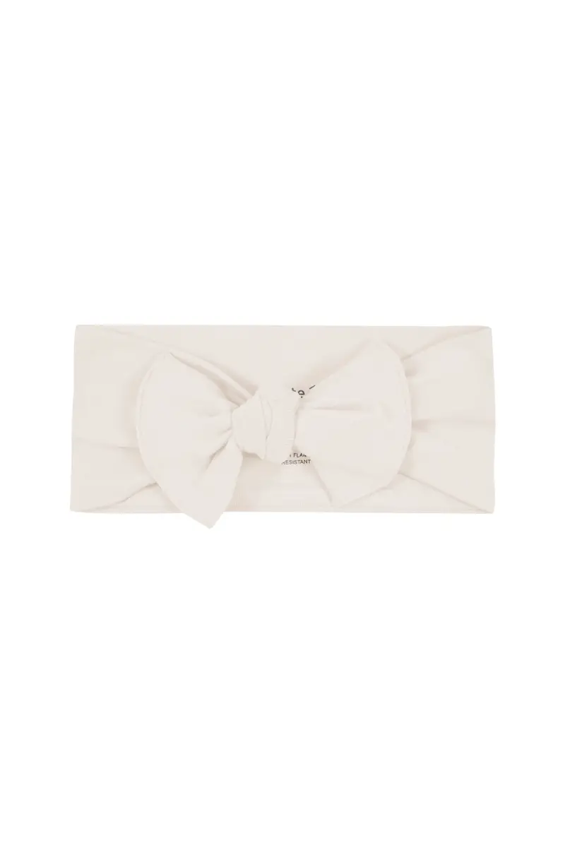 Knotted Bow Headband In Oat 2