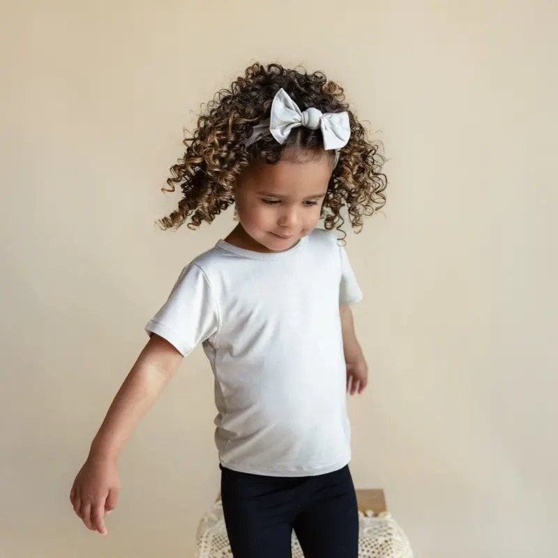 Knotted Bow Headband In Oat 3