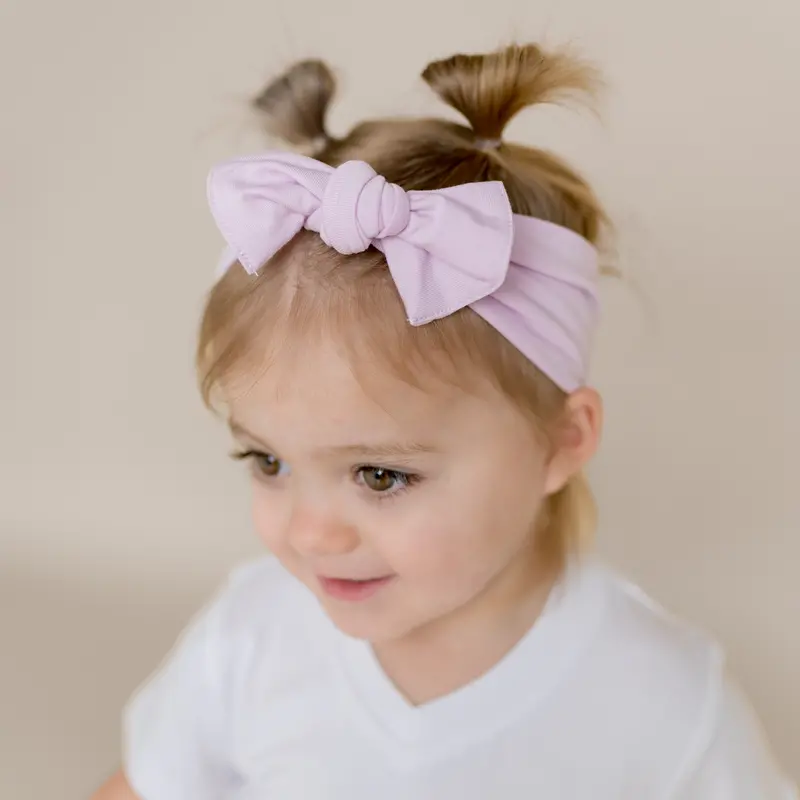 Knotted Bow Headband In Thistle 1