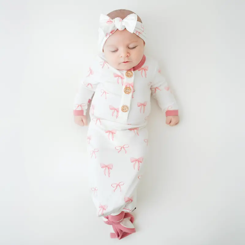 Knotted Gown With Bow Set In Bow 1