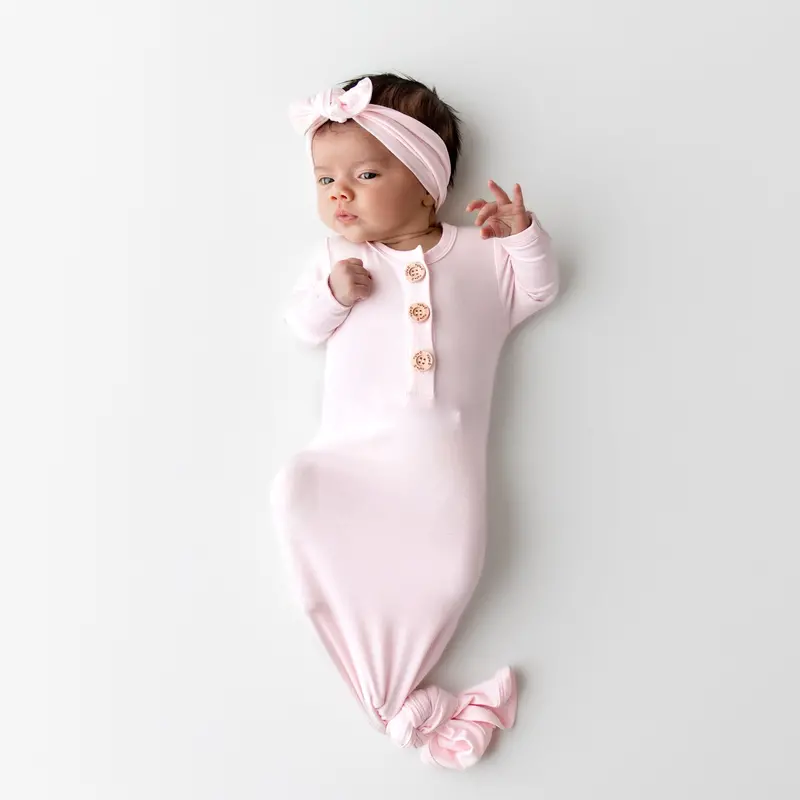Knotted Gown With Bow Set In Sakura 1