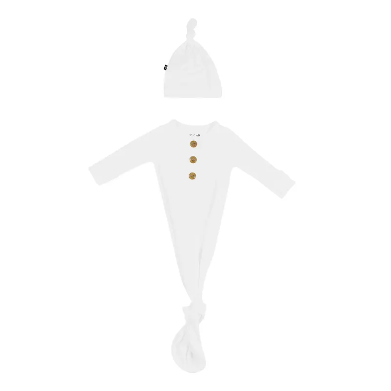 Knotted Gown With Hat Set In Cloud 2