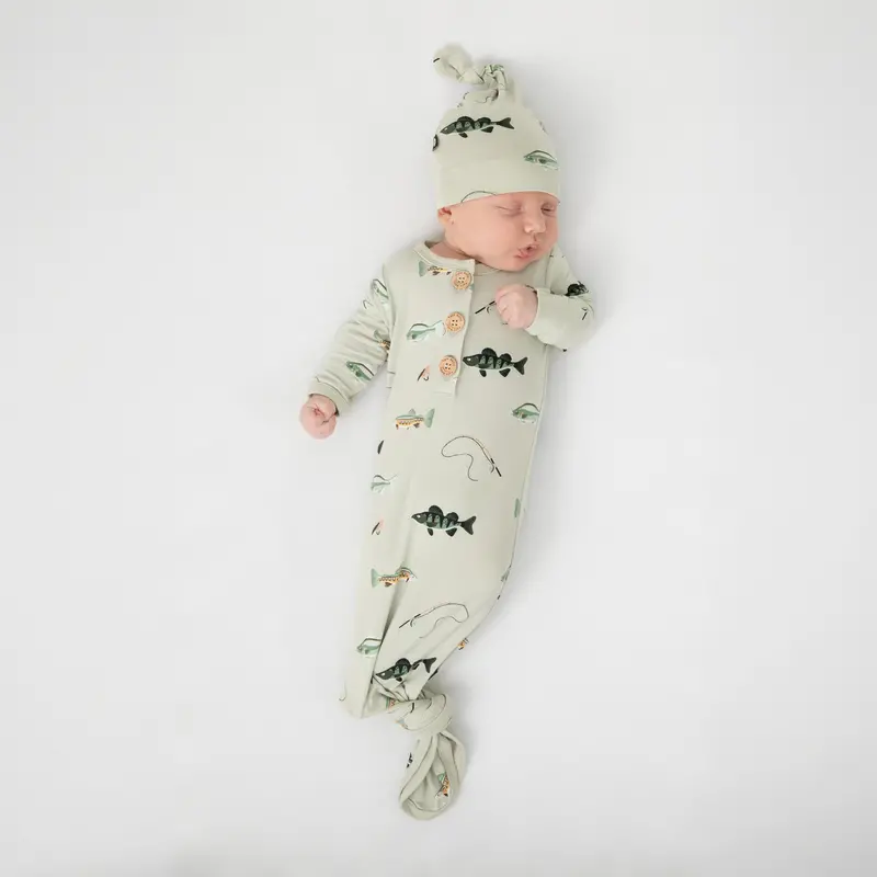 Knotted Gown With Hat Set In Fishing 1