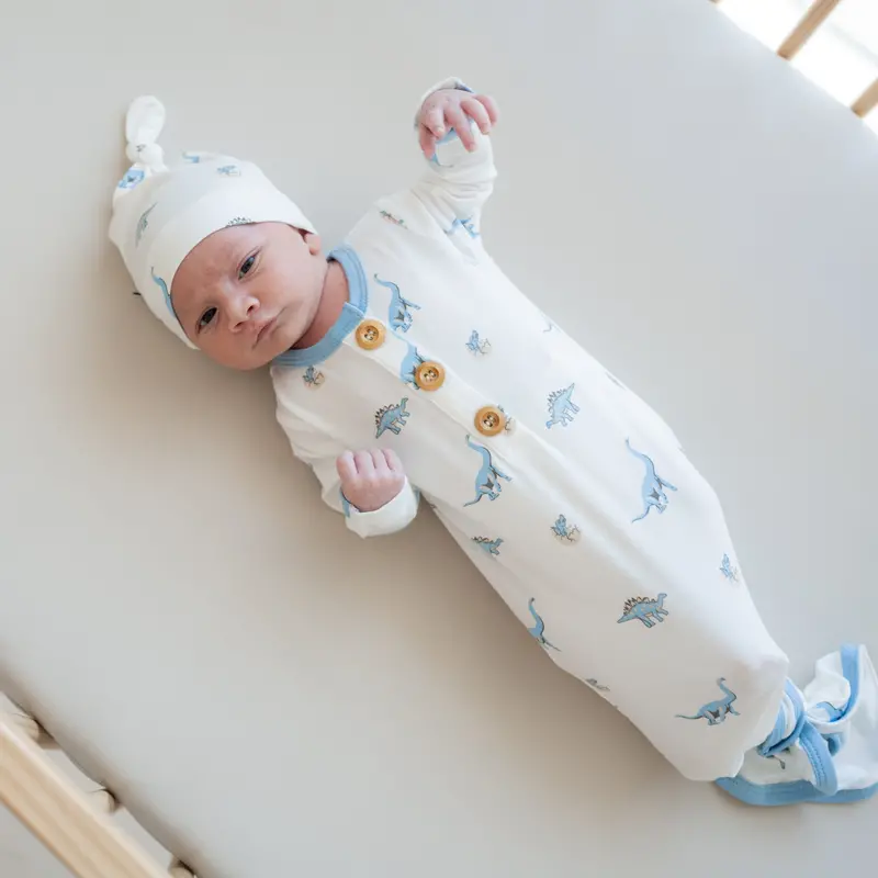 Knotted Gown With Hat Set In Jurassic 1