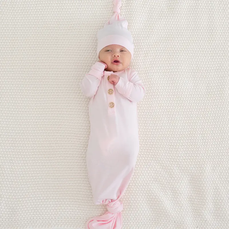 Knotted Gown With Hat Set In Sakura 1