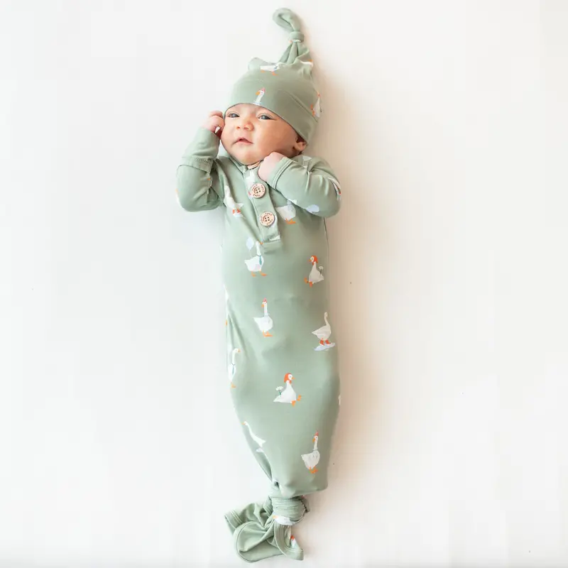 Knotted Gown With Hat Set In Silly Goose 1