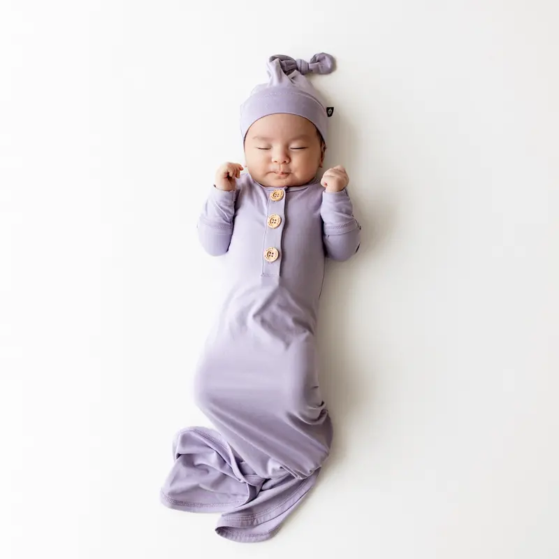 Knotted Gown With Hat Set In Taro 1