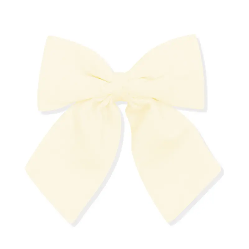 Large Alligator Clip Bow In Chamomile 2